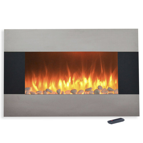 Orren Ellis Rathburn Wall Mounted Electric Fireplace & Reviews Wayfair